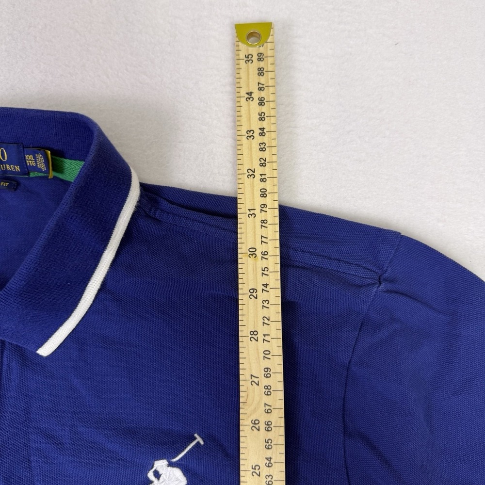 Polo Ralph Lauren XXL Big Pony Yacht Club Nautical Blue Polo Shirt Classic Fit - Picture 5 of 8